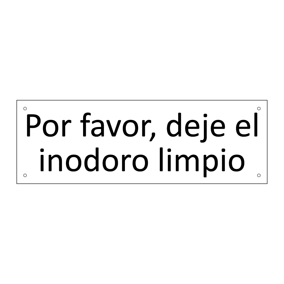 Por favor, deje el inodoro limpio