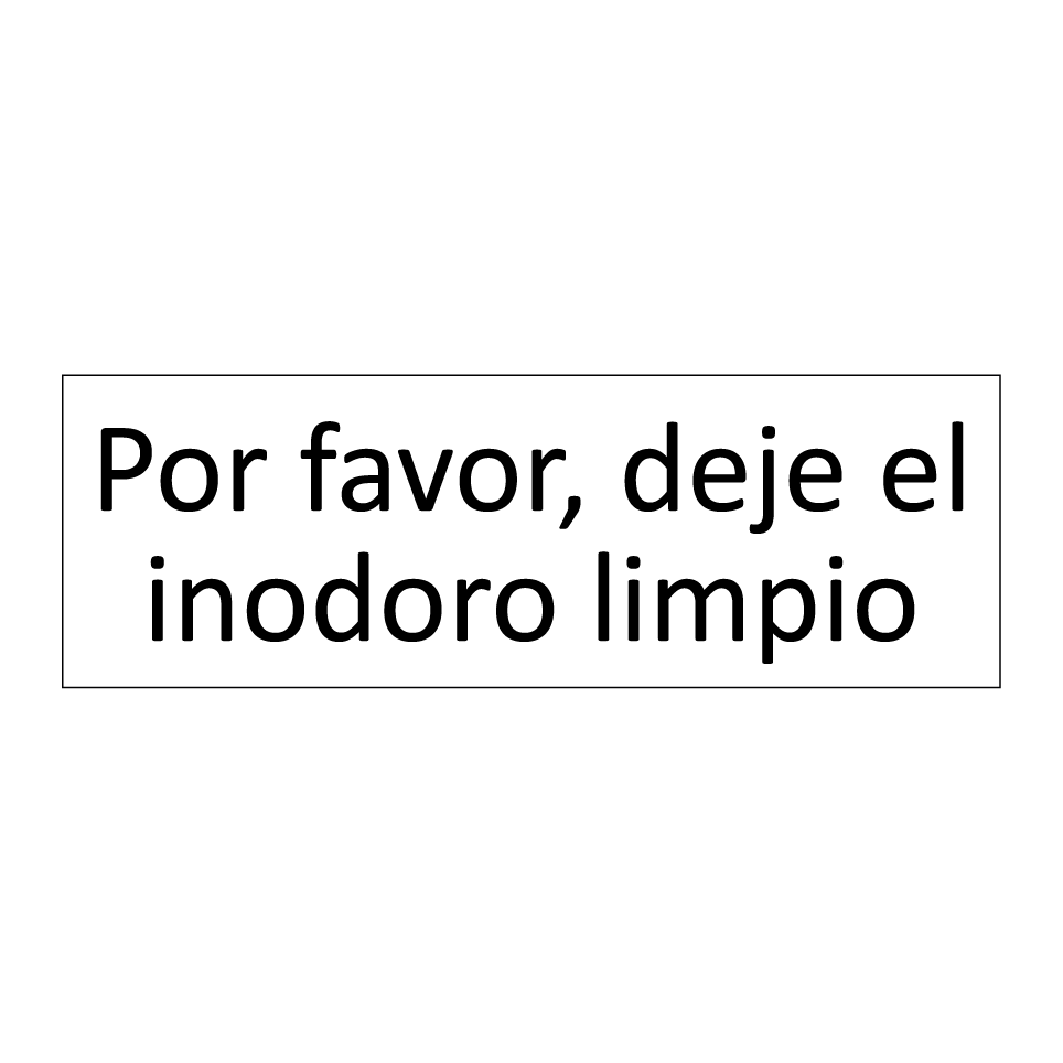 Por favor, deje el inodoro limpio