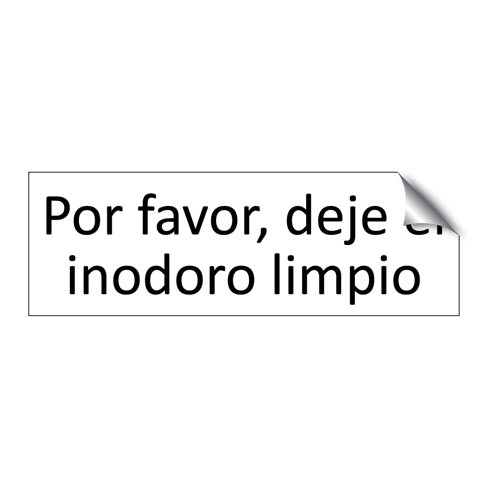 Por favor, deje el inodoro limpio