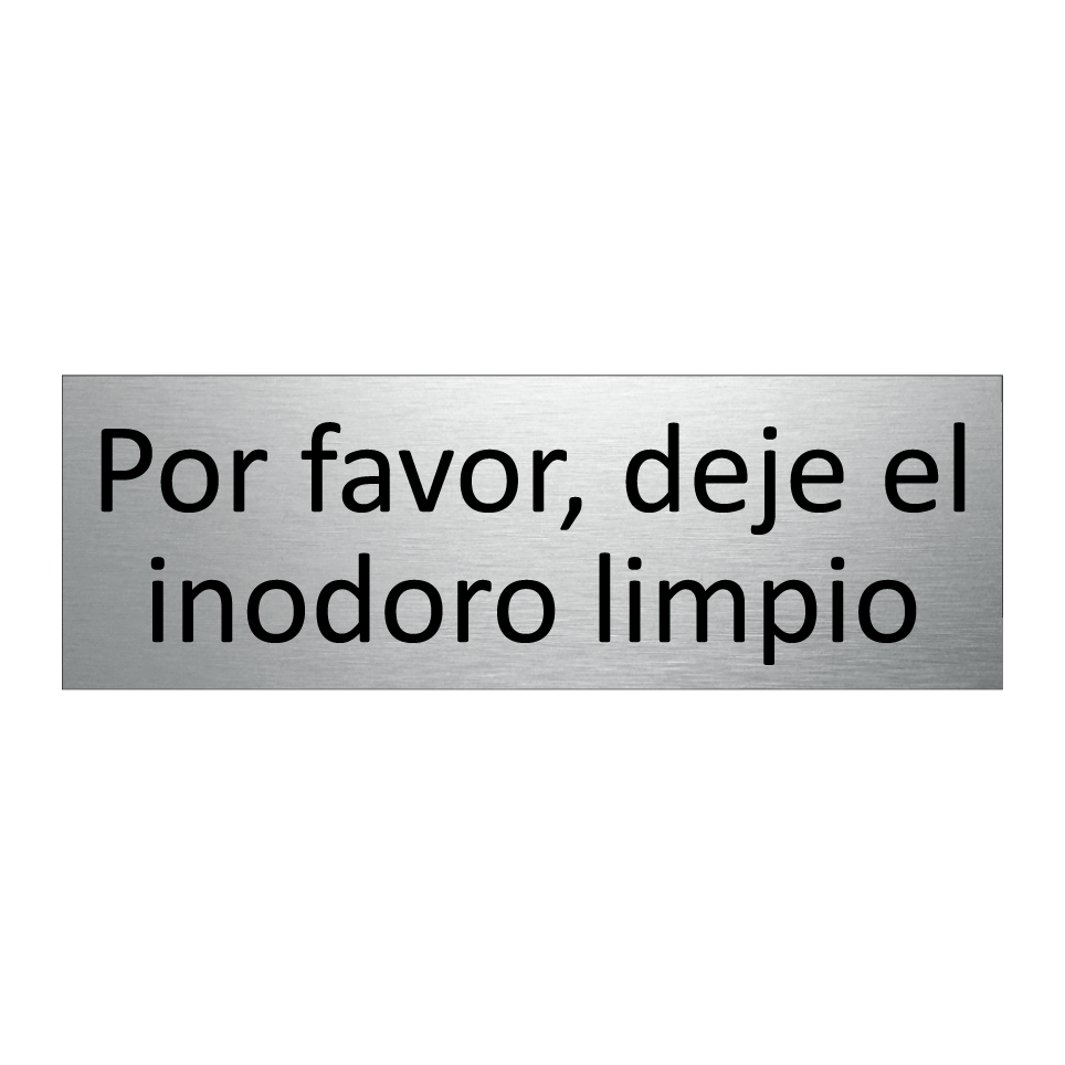 Por favor, deje el inodoro limpio