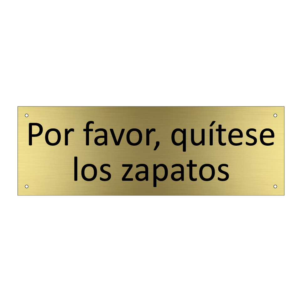 Por favor, quítese los zapatos