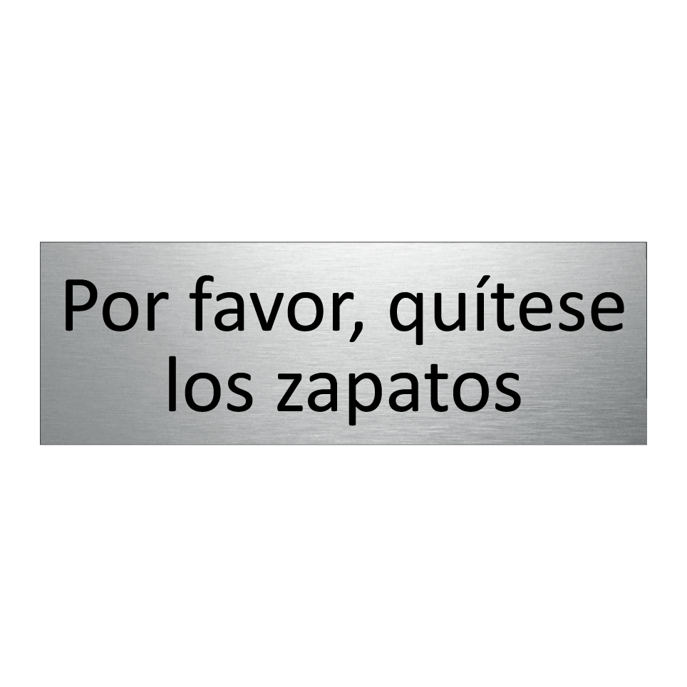 Por favor, quítese los zapatos