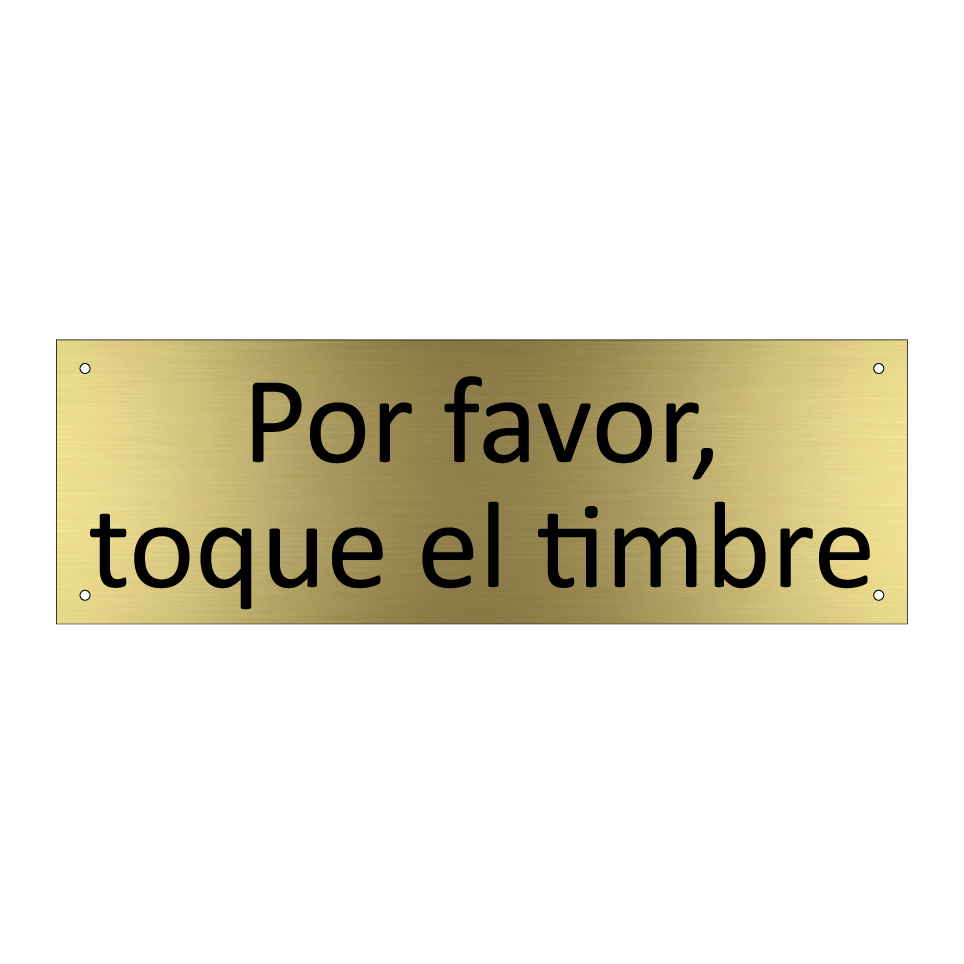 Por favor, toque el timbre