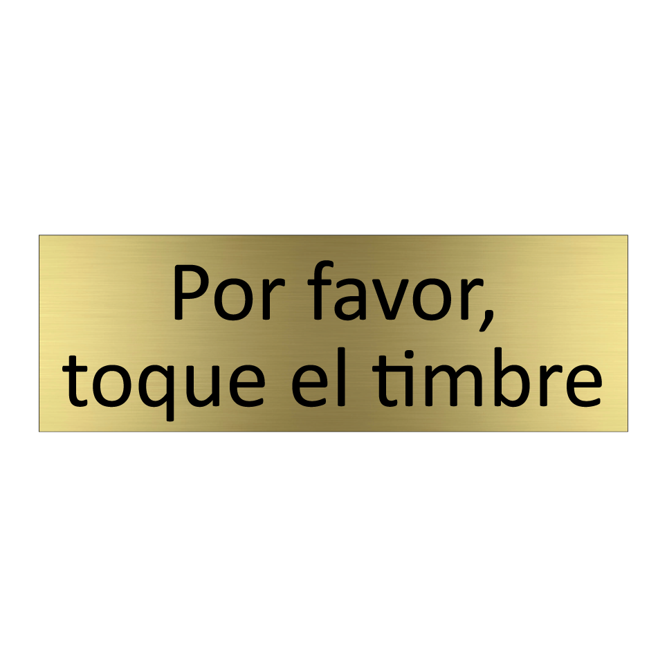 Por favor, toque el timbre