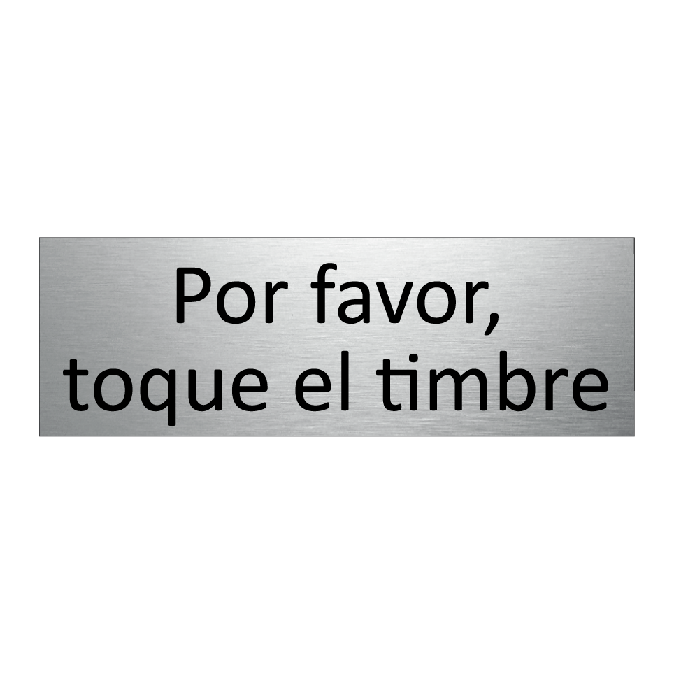 Por favor, toque el timbre