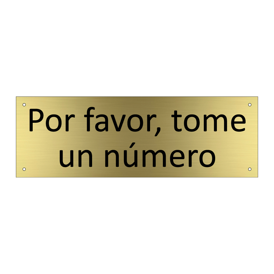 Por favor, tome un número