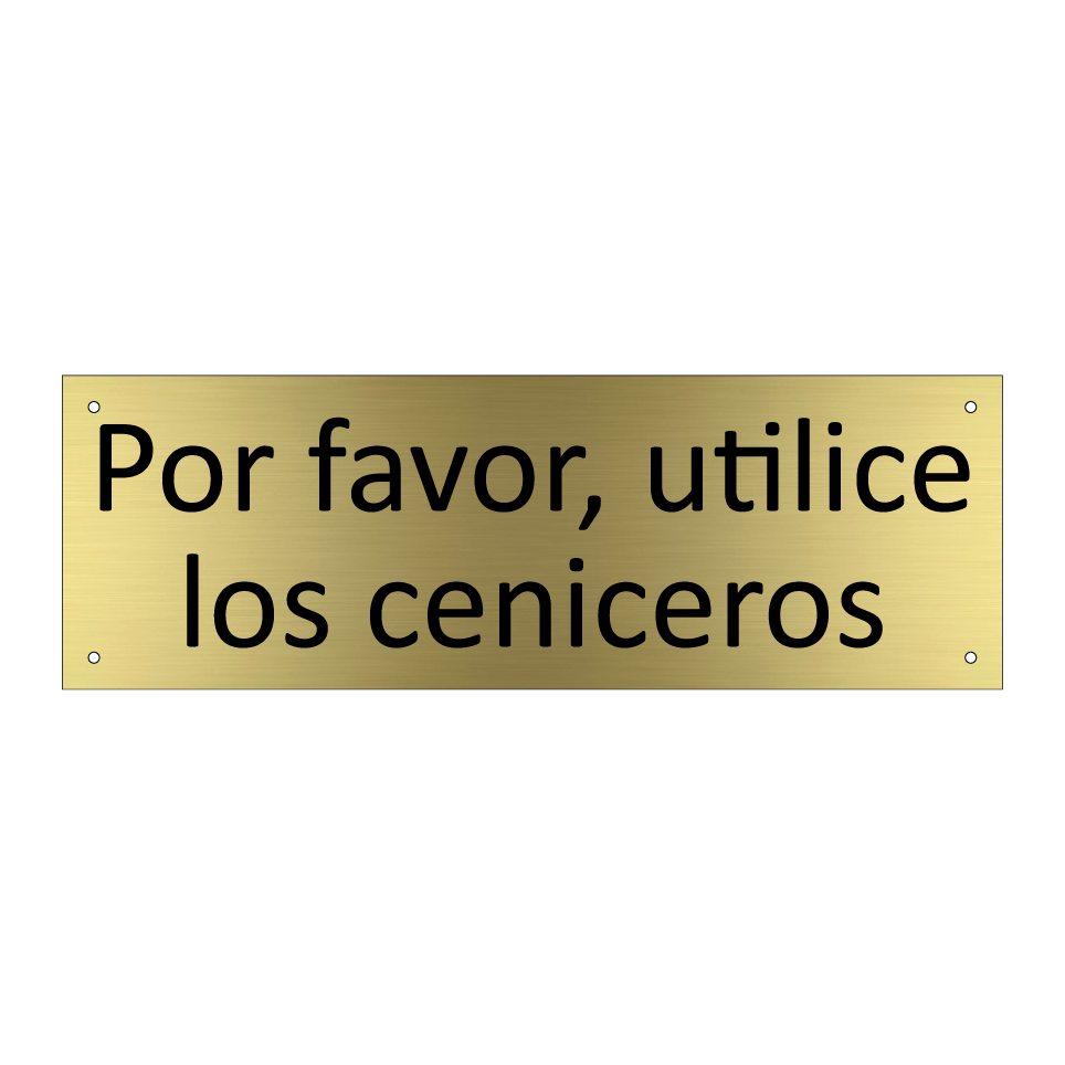 Por favor, utilice los ceniceros