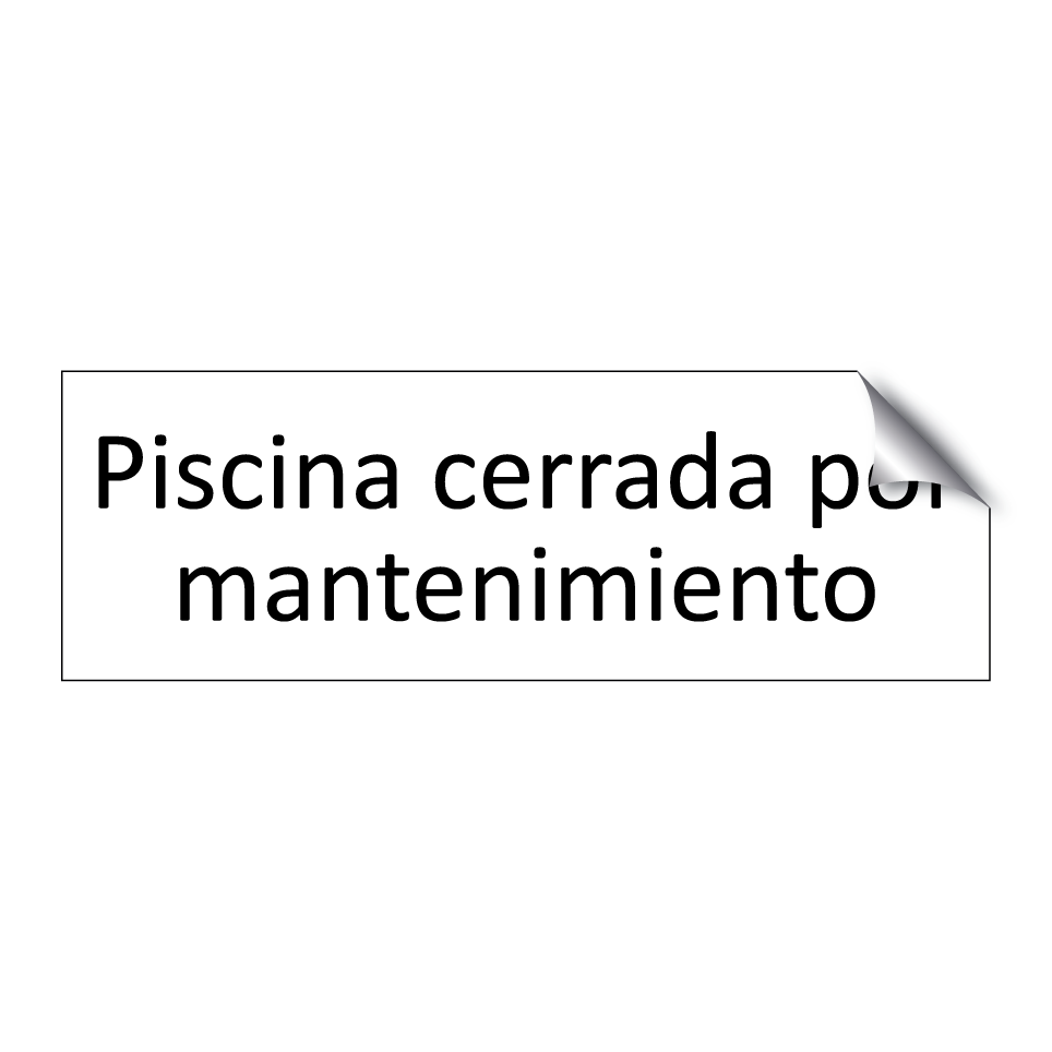 Piscina cerrada por mantenimiento