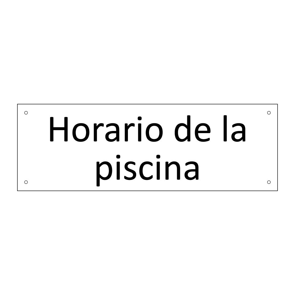 Horario de la piscina