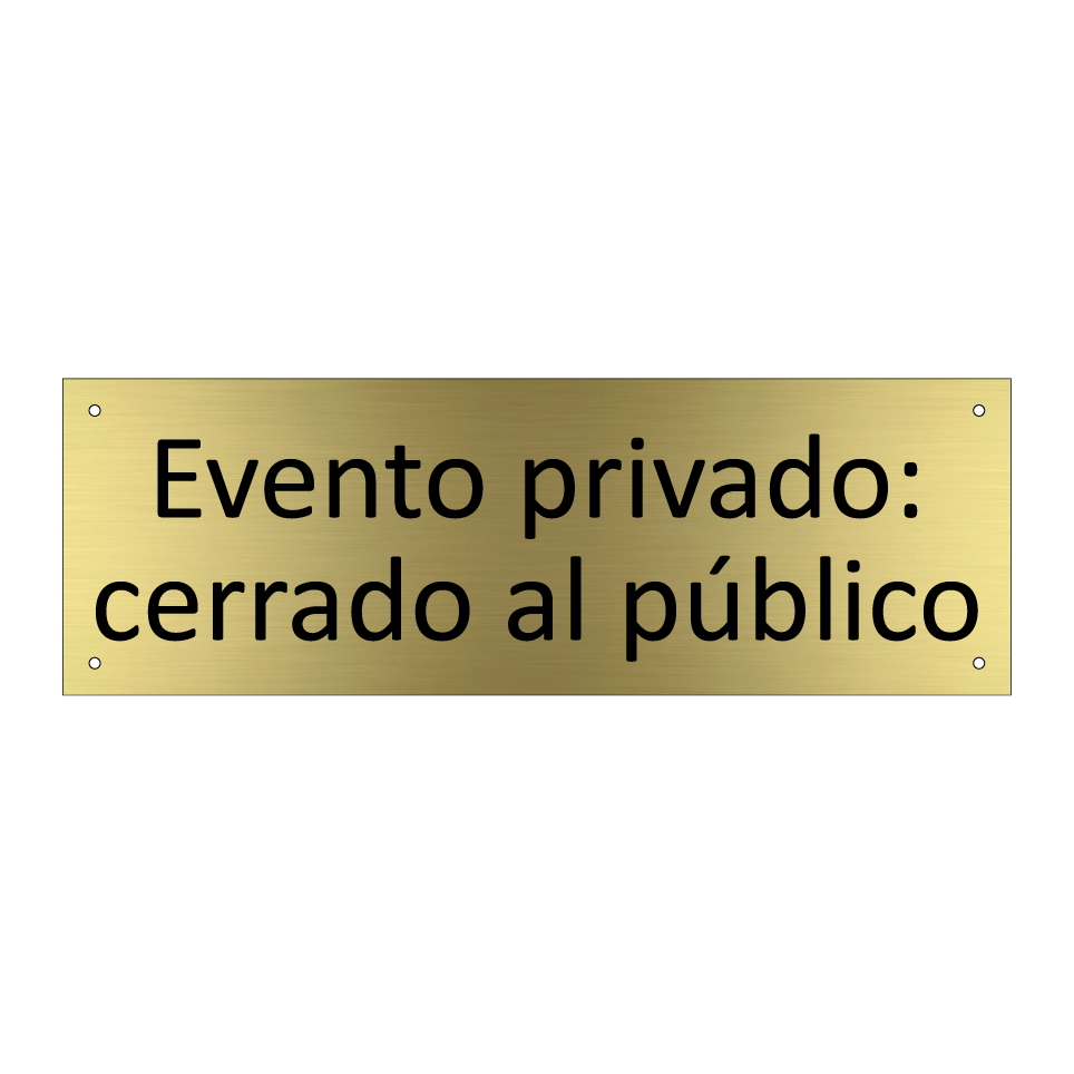 Evento privado: cerrado al público