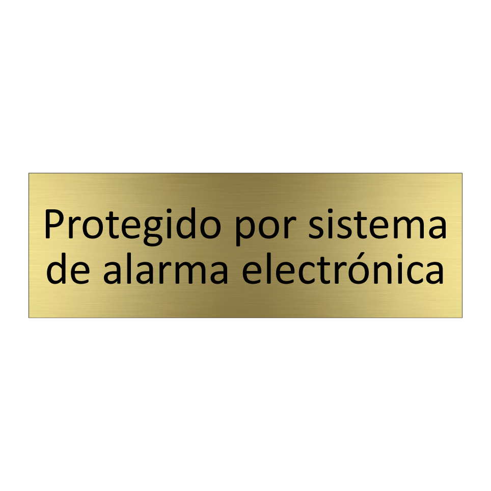 Protegido por sistema de alarma electrónica