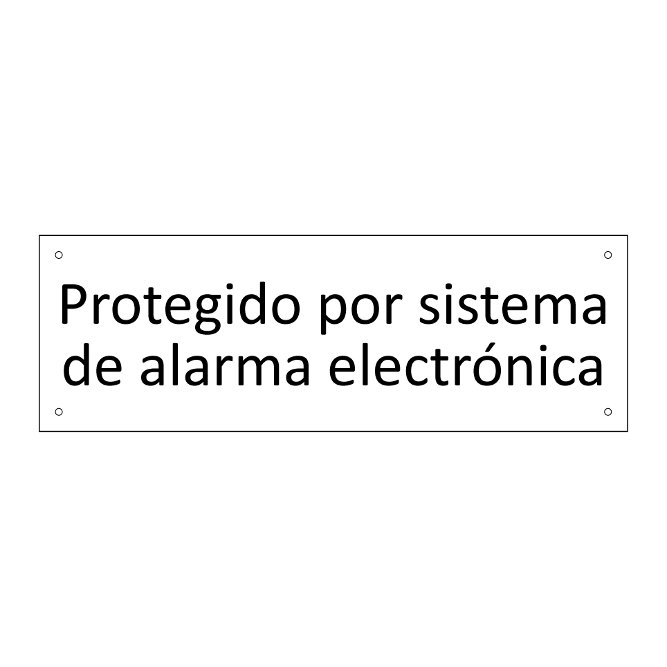 Protegido por sistema de alarma electrónica