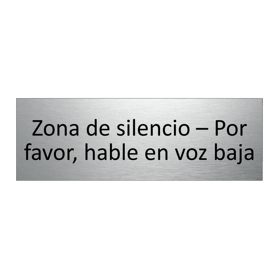 Zona de silencio – Por favor, hable en voz baja