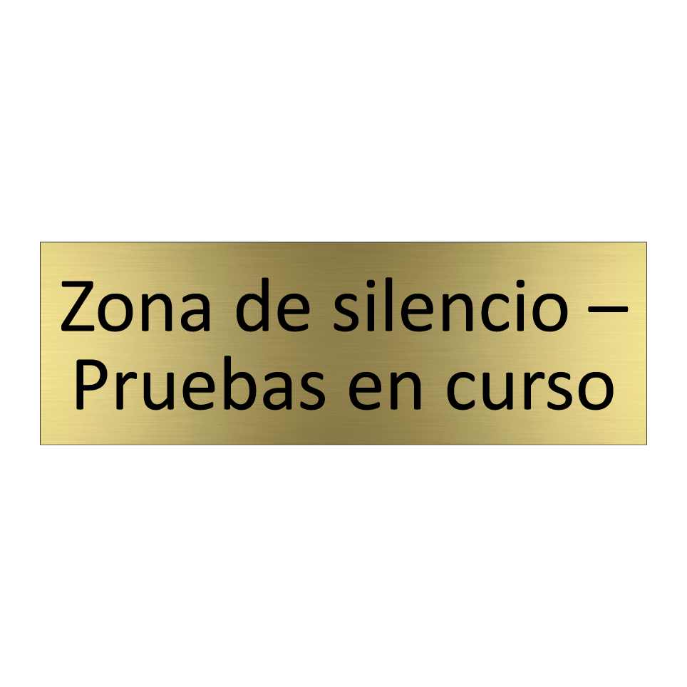 Zona de silencio – Pruebas en curso