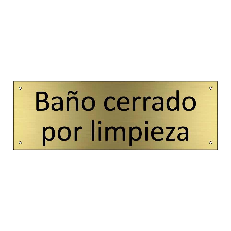 Baño cerrado por limpieza
