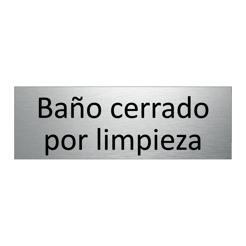 Baño cerrado por limpieza
