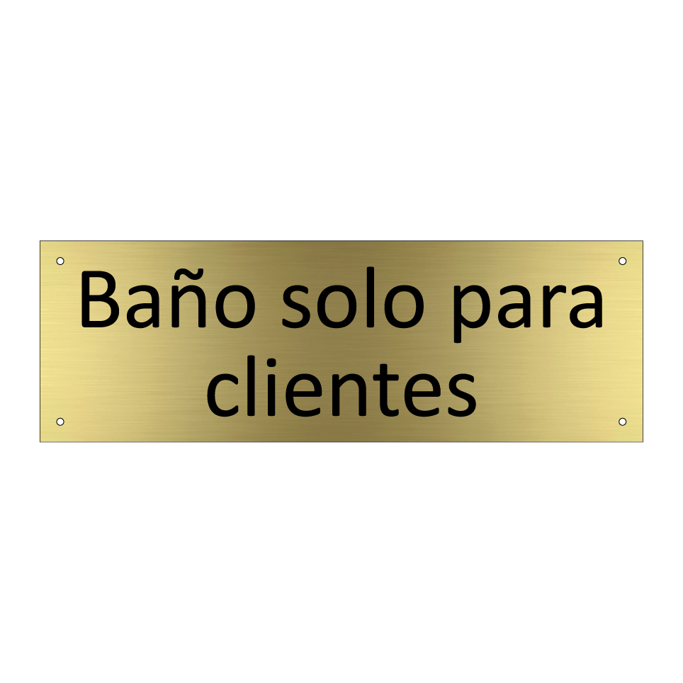 Baño solo para clientes