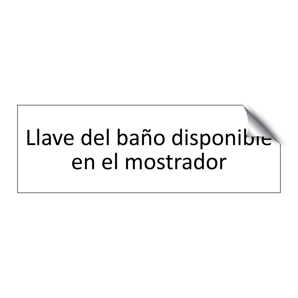 Llave del baño disponible en el mostrador