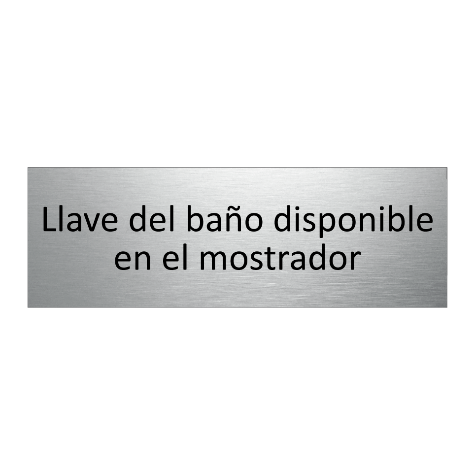 Llave del baño disponible en el mostrador