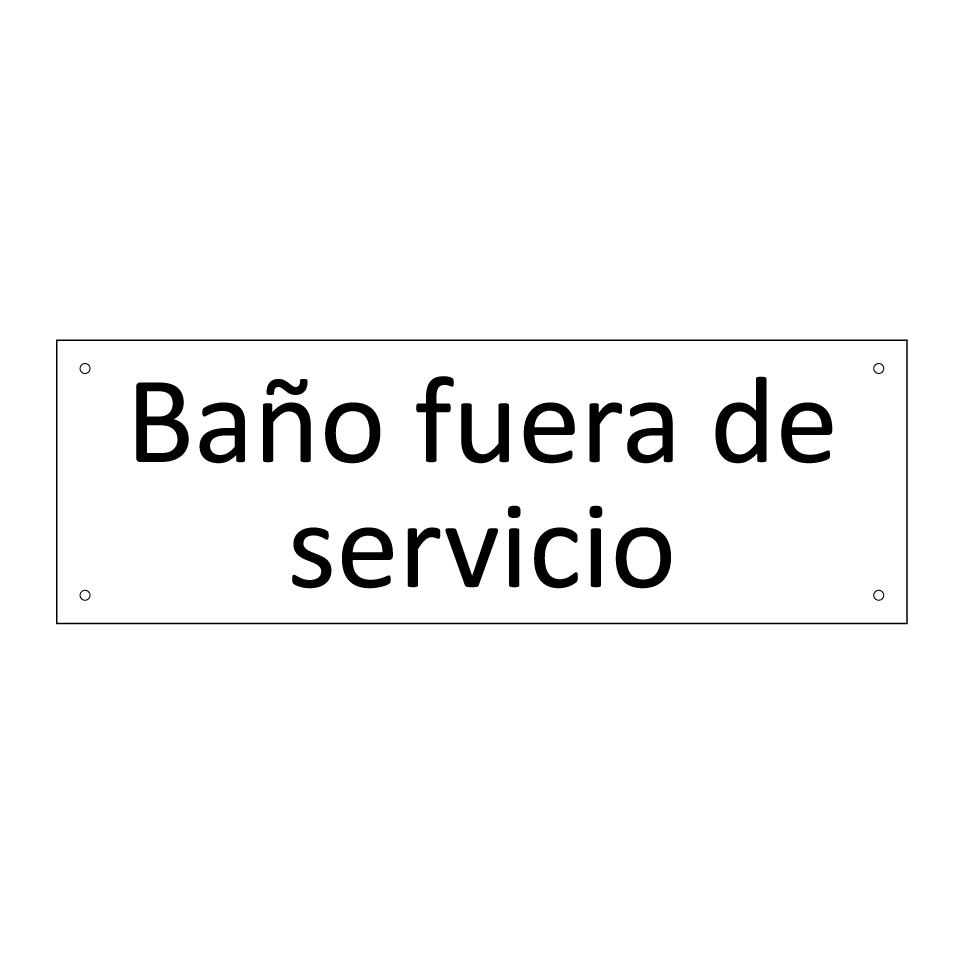 Baño fuera de servicio