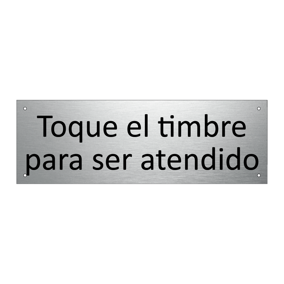 Toque el timbre para ser atendido