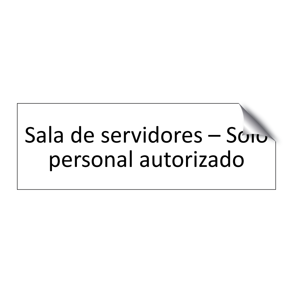Sala de servidores – Solo personal autorizado