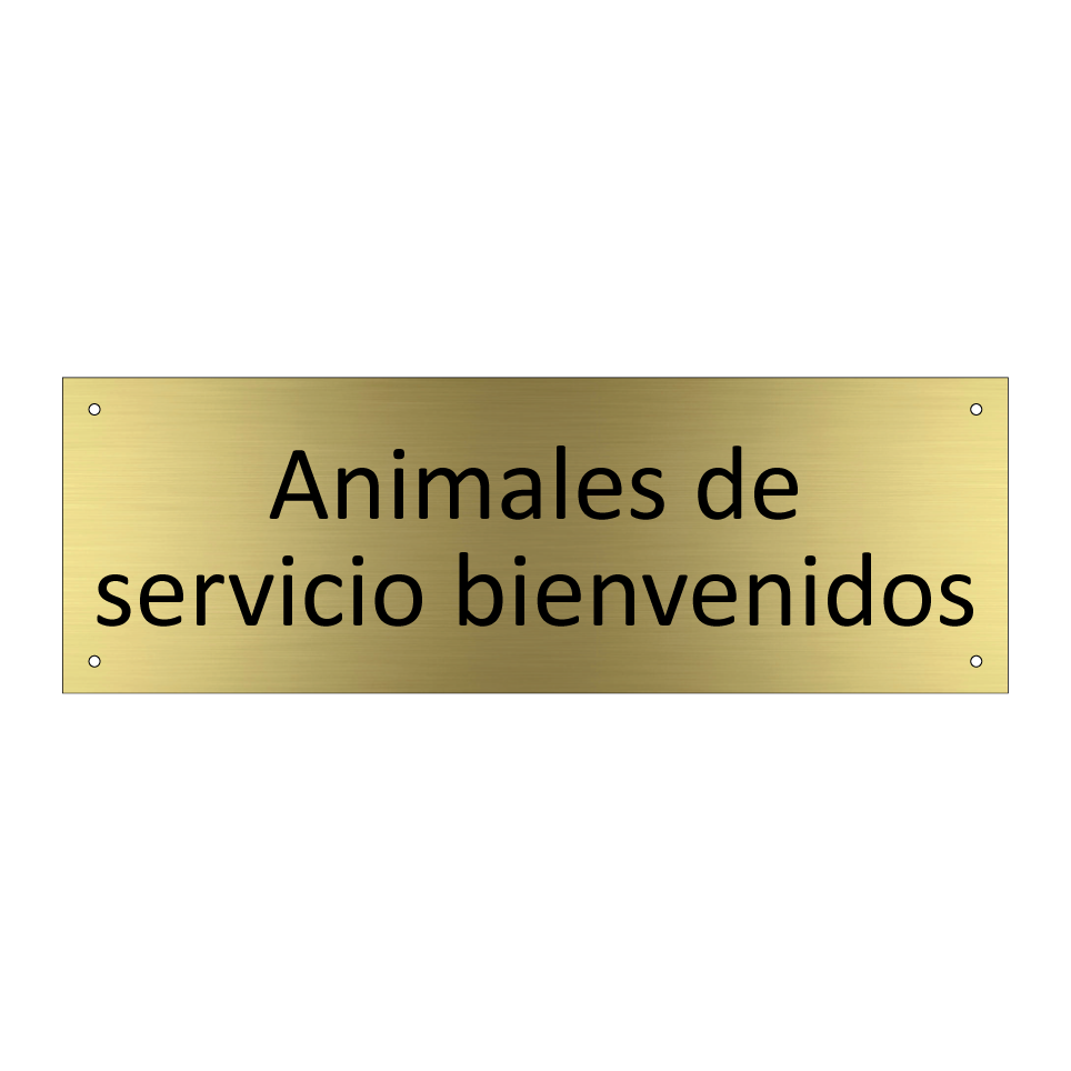 Animales de servicio bienvenidos