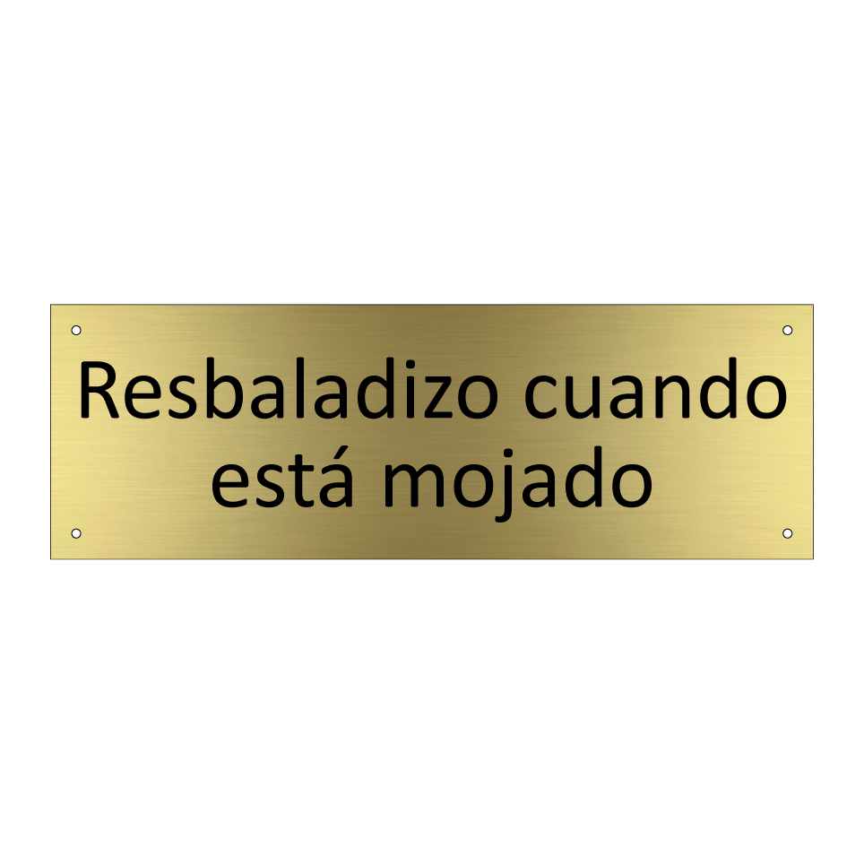 Resbaladizo cuando está mojado