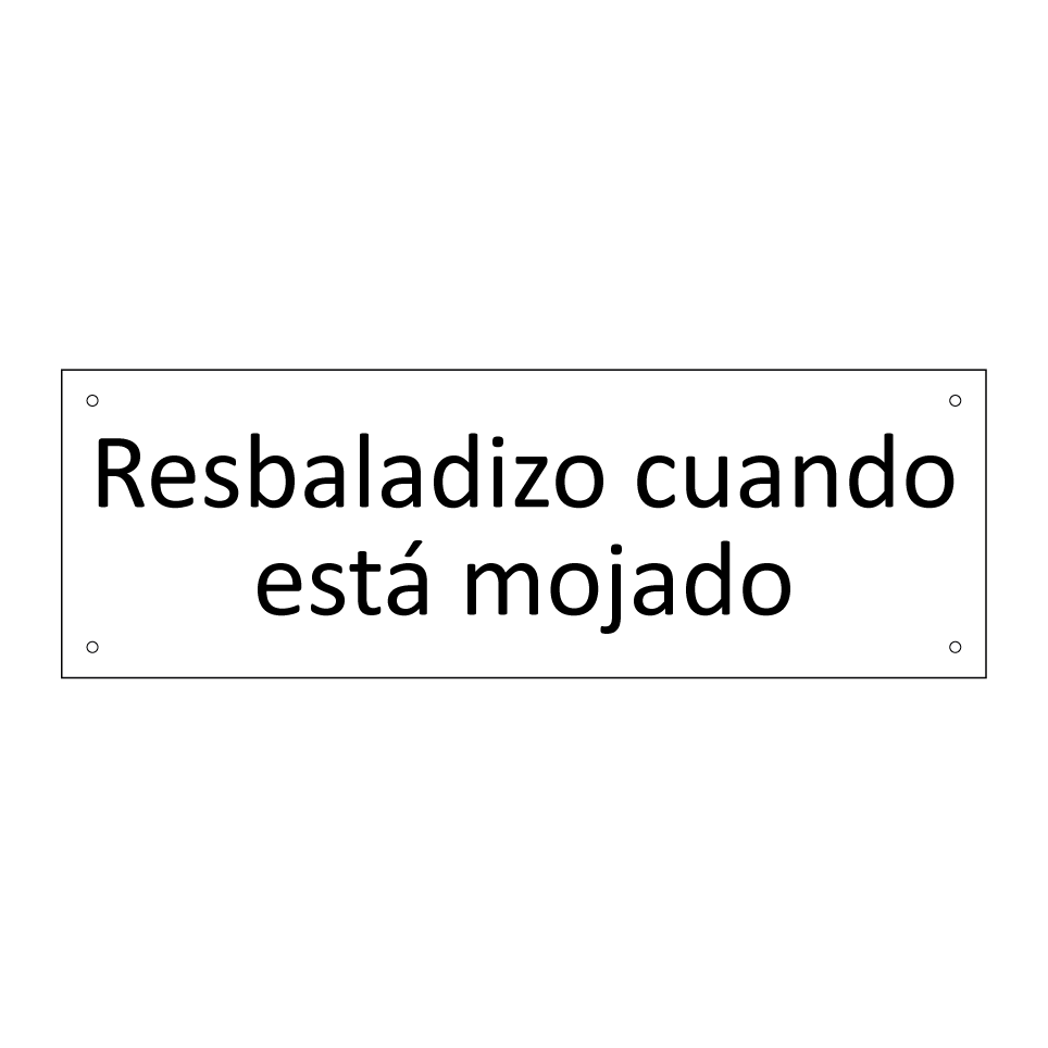 Resbaladizo cuando está mojado