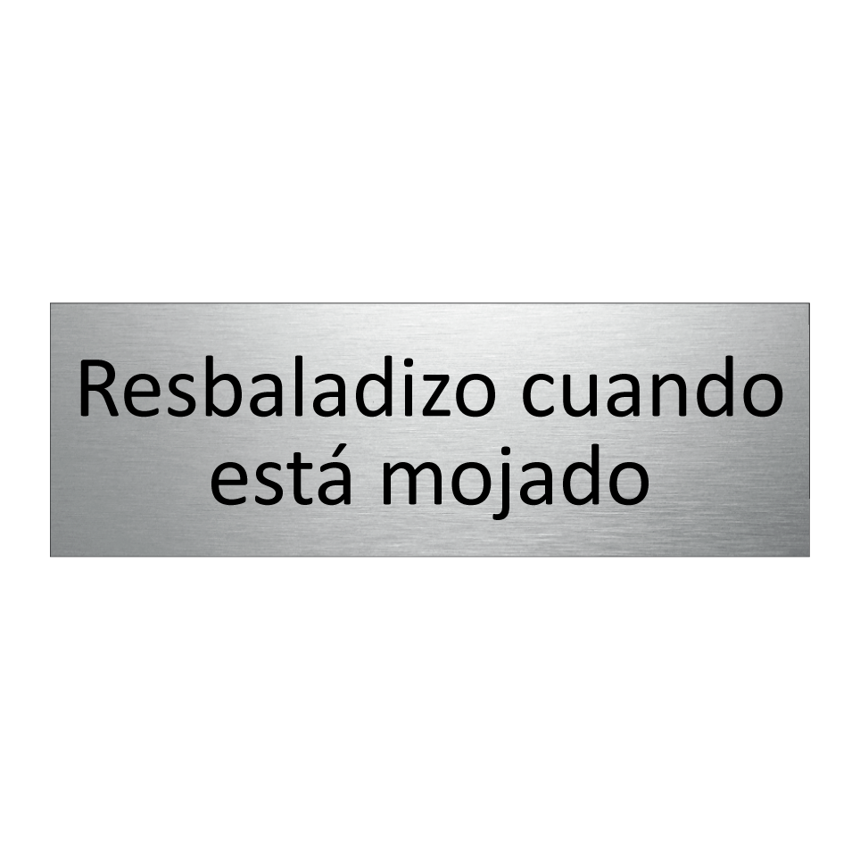 Resbaladizo cuando está mojado
