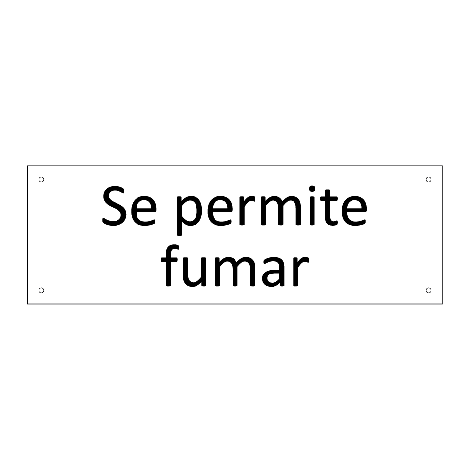Se permite fumar