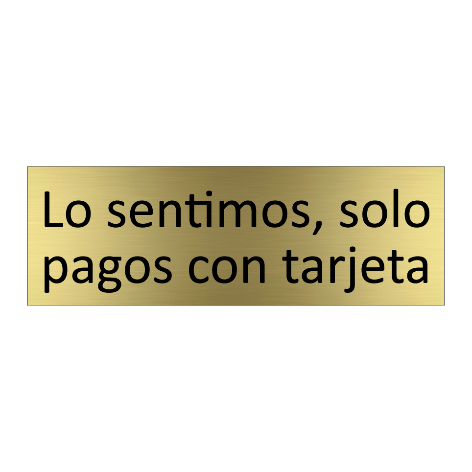 Lo sentimos, solo pagos con tarjeta