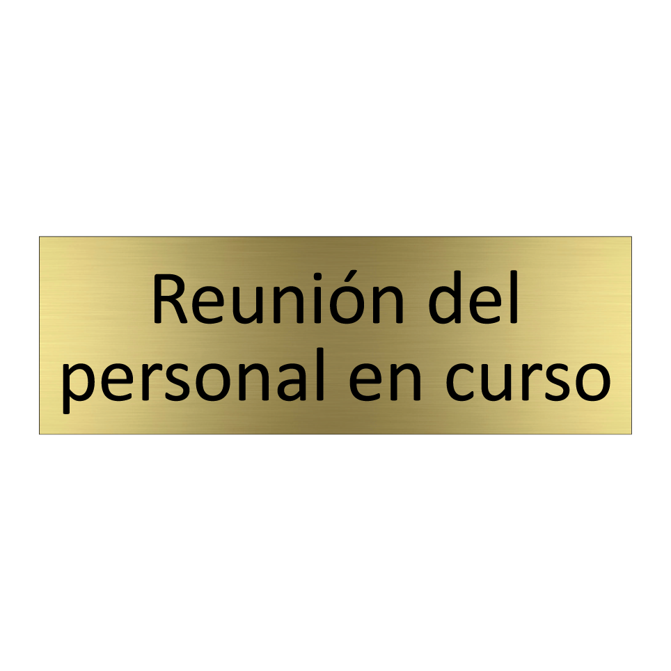 Reunión del personal en curso