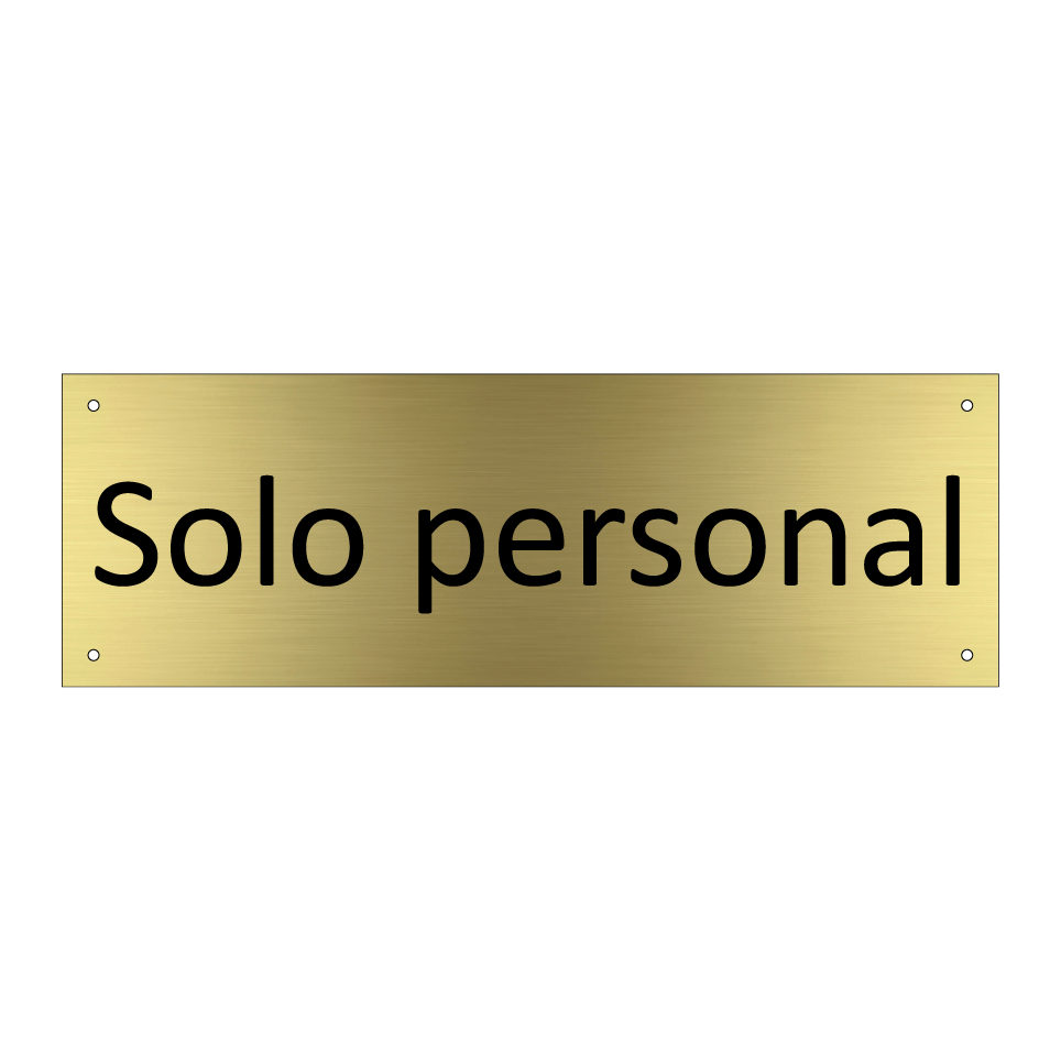 Solo personal