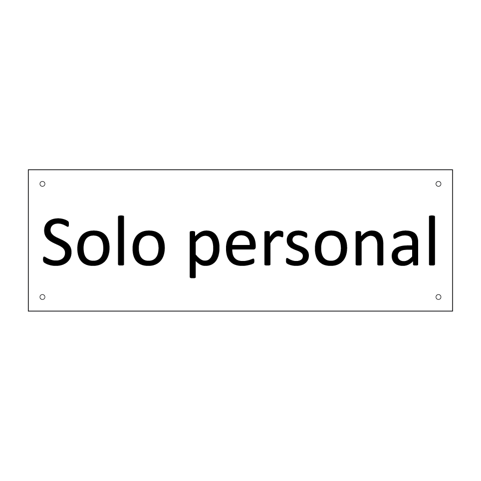 Solo personal