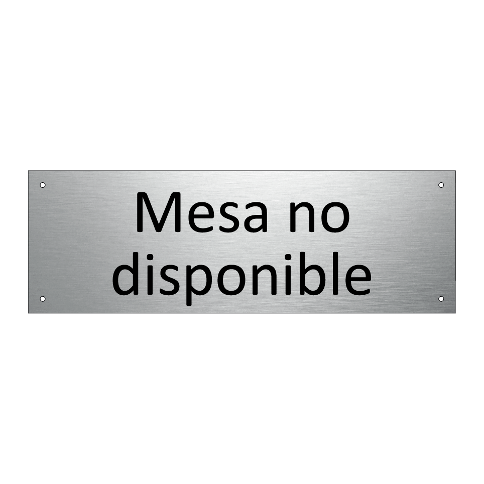 Mesa no disponible