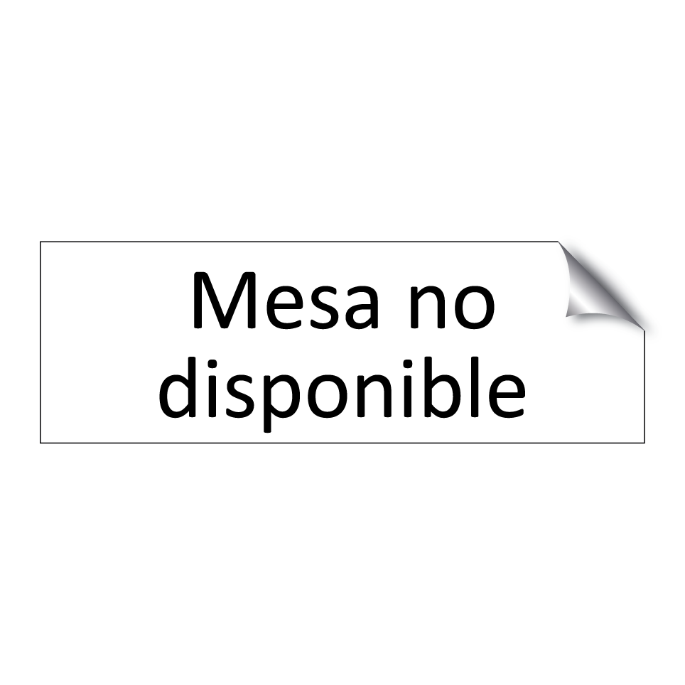 Mesa no disponible