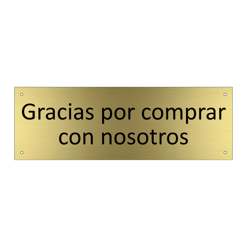 Gracias por comprar con nosotros