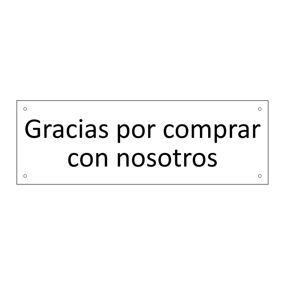Gracias por comprar con nosotros