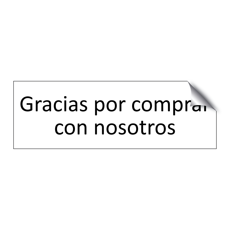 Gracias por comprar con nosotros