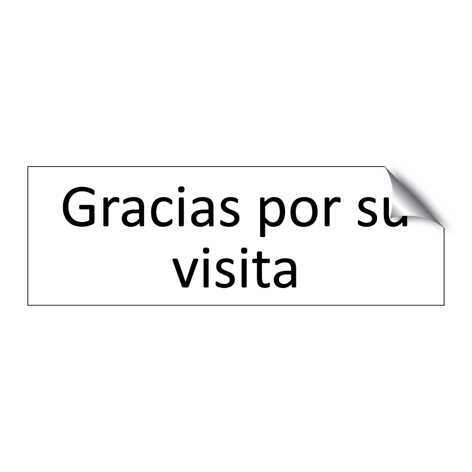 Gracias por su visita