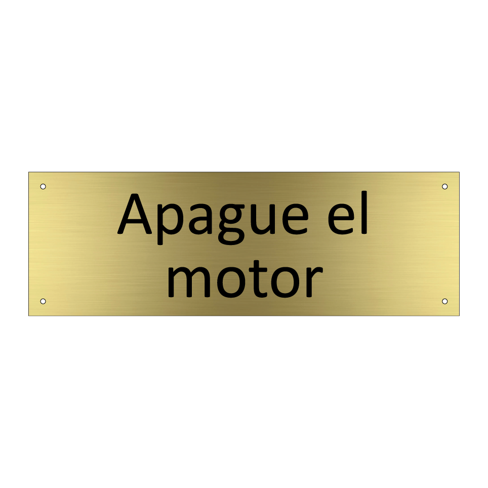 Apague el motor