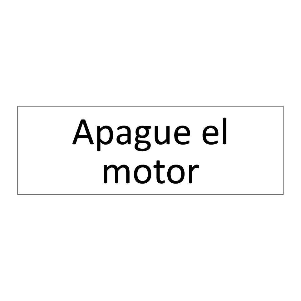 Apague el motor