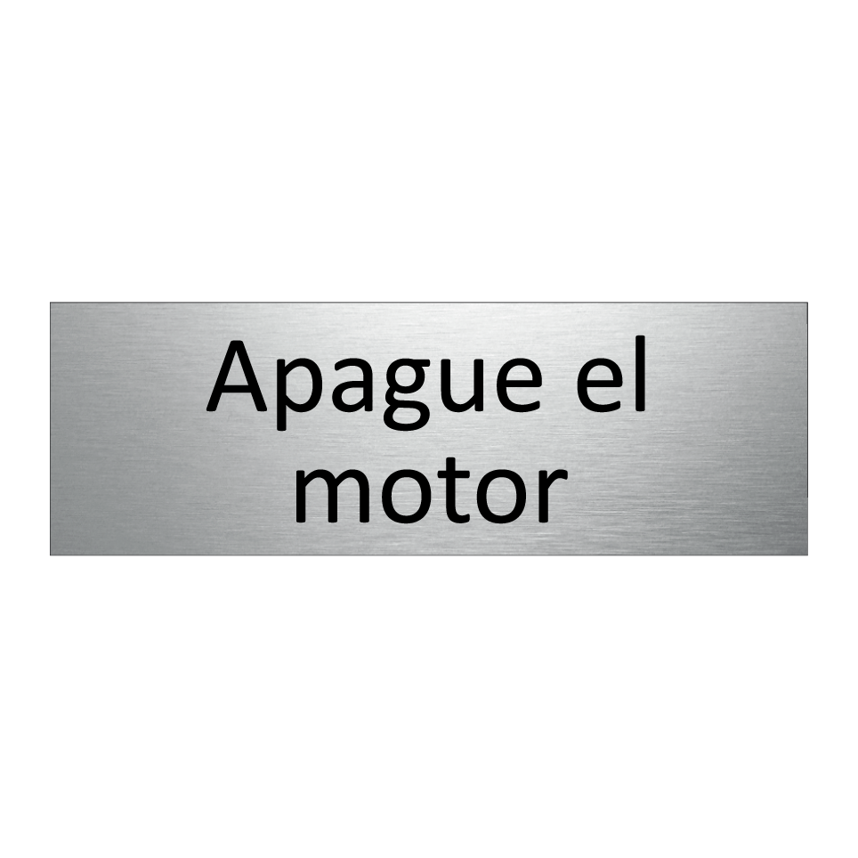 Apague el motor