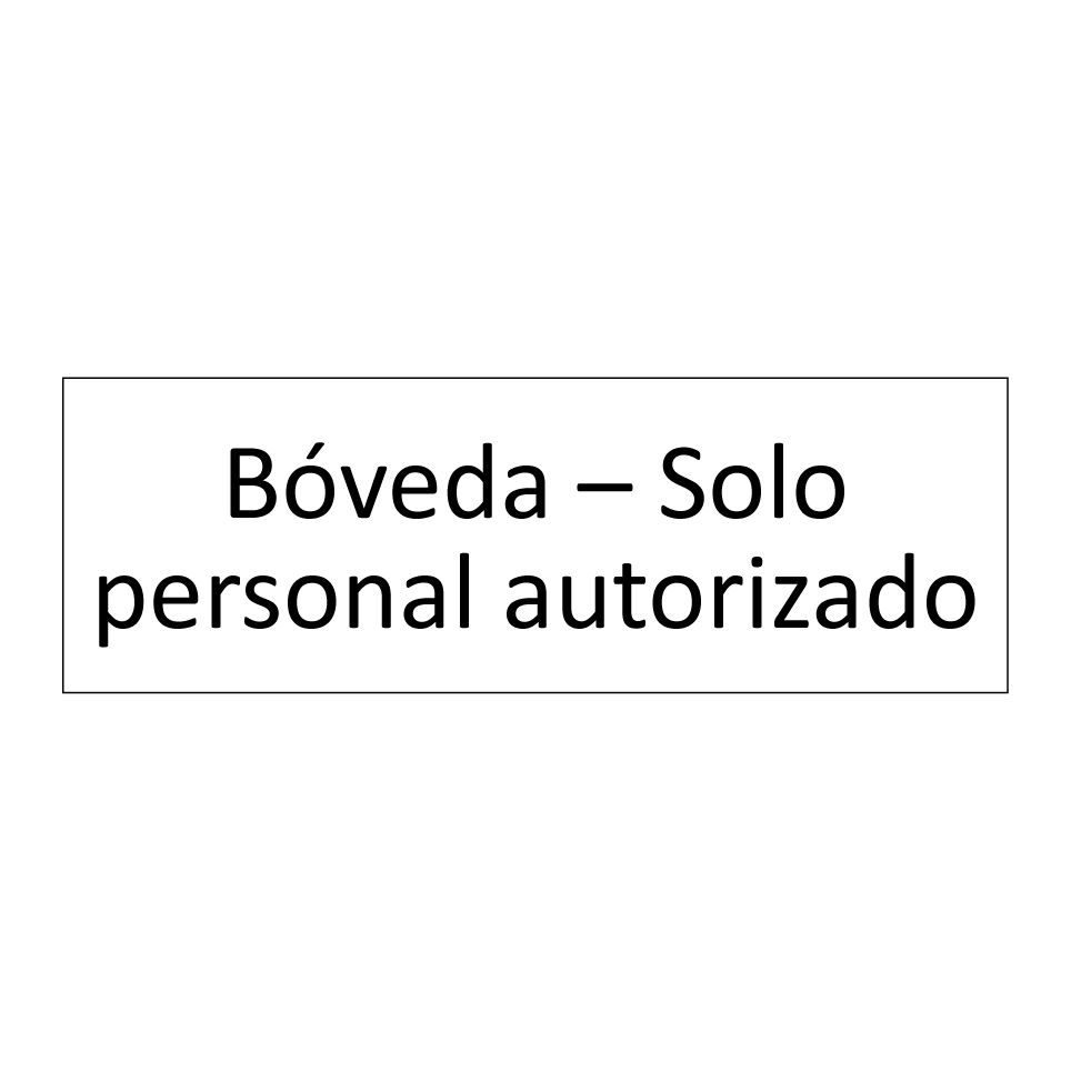 Bóveda – Solo personal autorizado