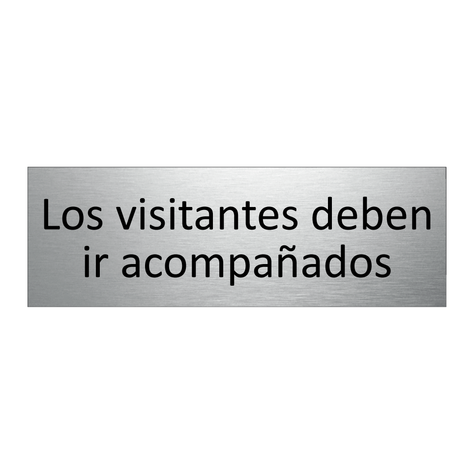 Los visitantes deben ir acompañados