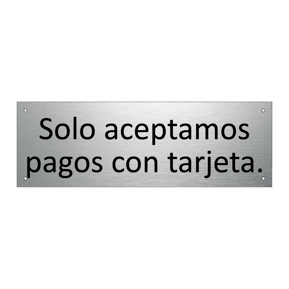 Solo aceptamos pagos con tarjeta.