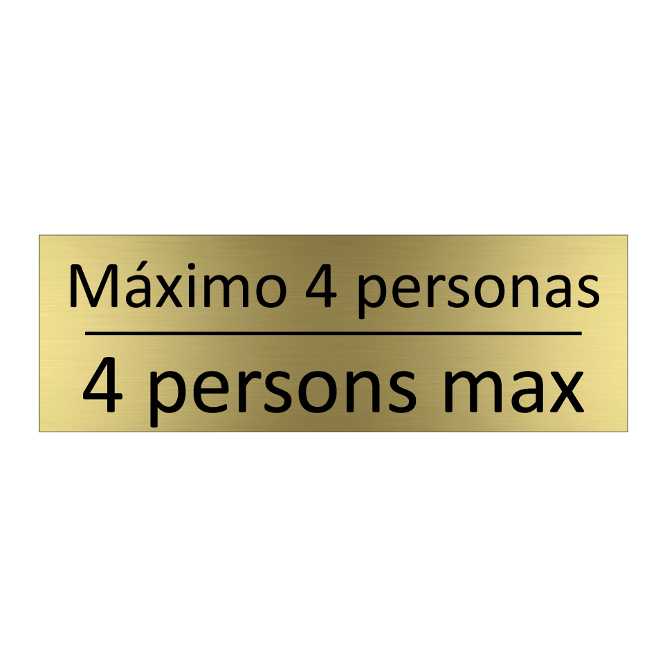 Máximo 4 personas - 4 persons max