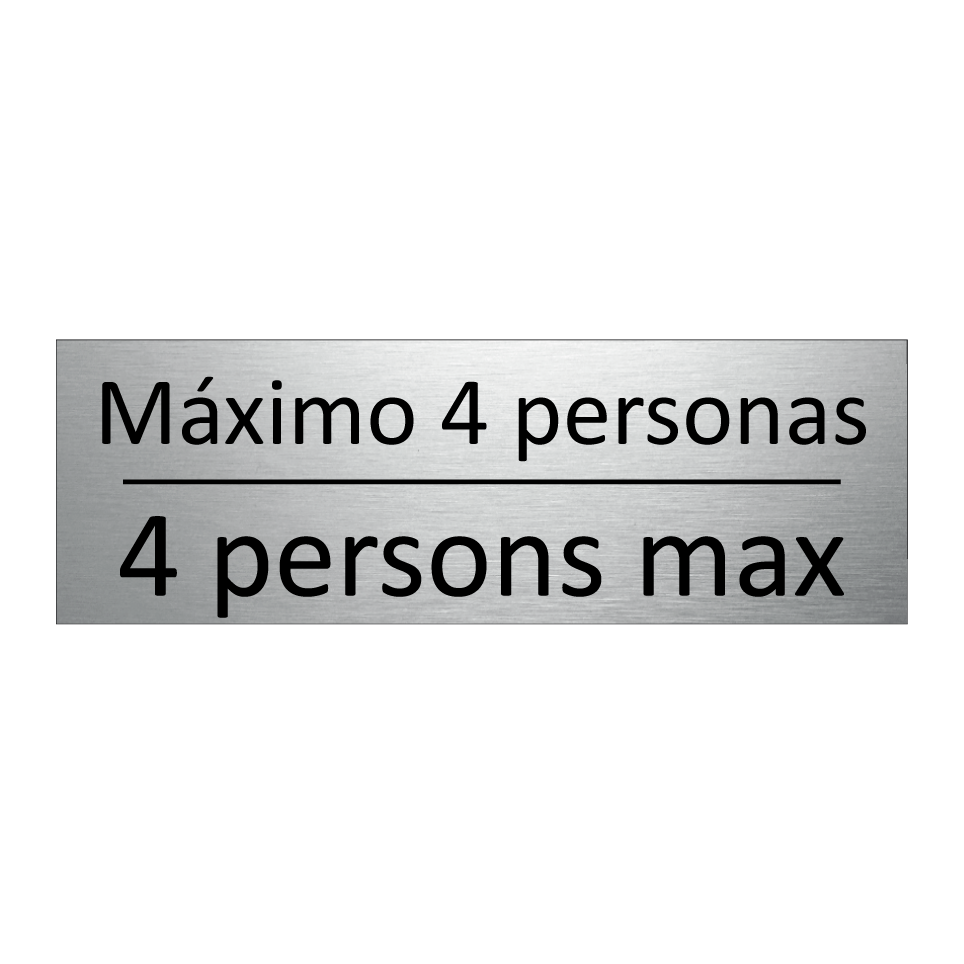 Máximo 4 personas - 4 persons max