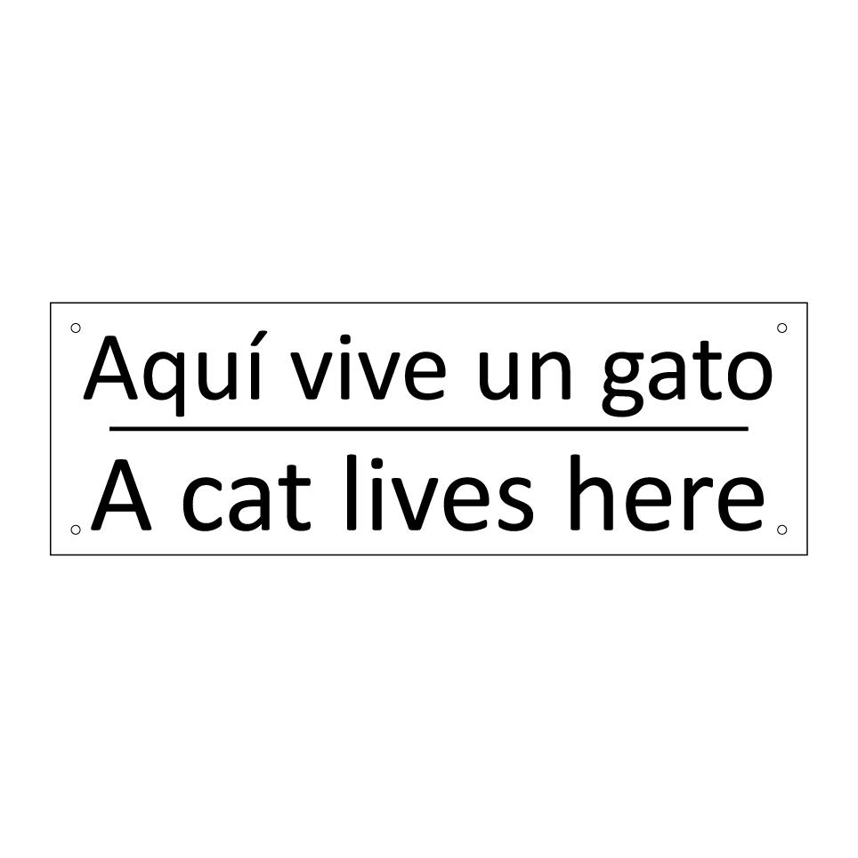 Aquí vive un gato - A cat lives here